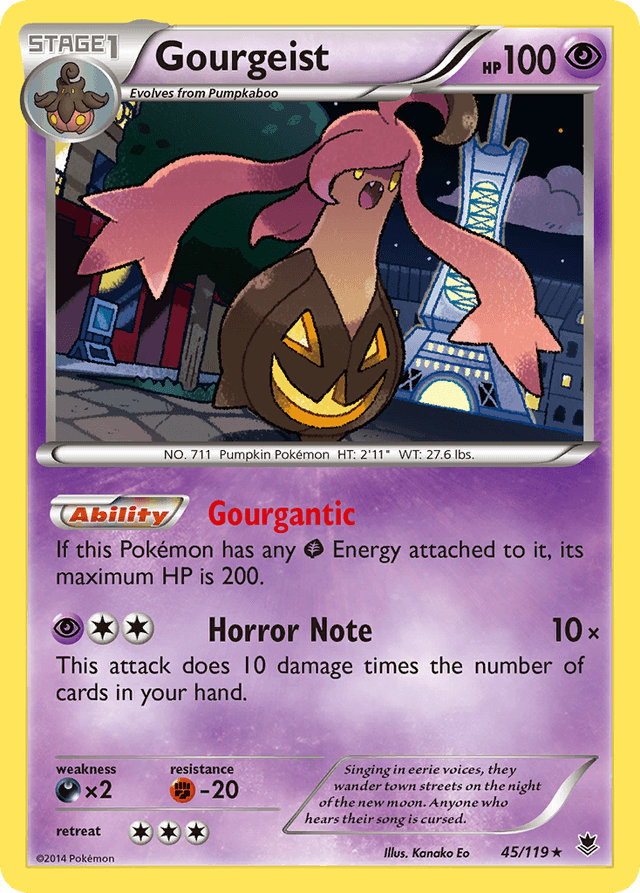 Carta Gourgeist 45/119 do set Phantom Forces — Pokémon TCG | Bynx