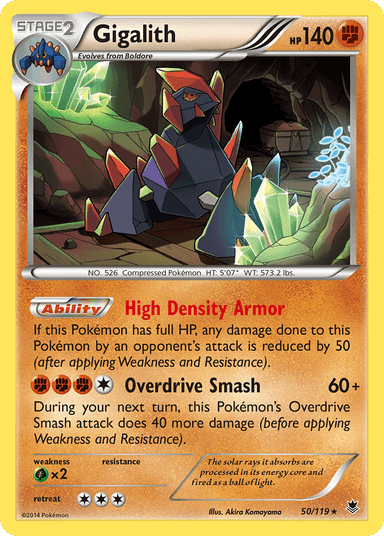 Carta Gigalith 50/119 do set Phantom Forces — Pokémon TCG | Bynx