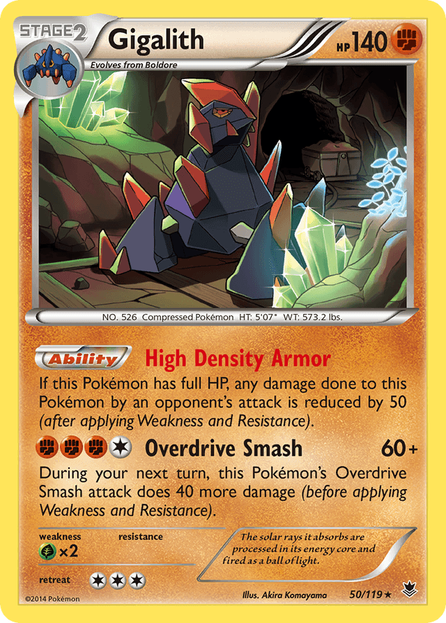 Carta Gigalith 50/119 do set Phantom Forces — Pokémon TCG | Bynx