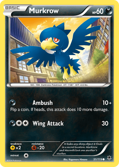 Carta Murkrow 51/119 do set Phantom Forces — Pokémon TCG | Bynx
