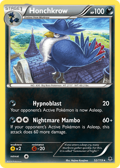 Carta Honchkrow 52/119 do set Phantom Forces — Pokémon TCG | Bynx
