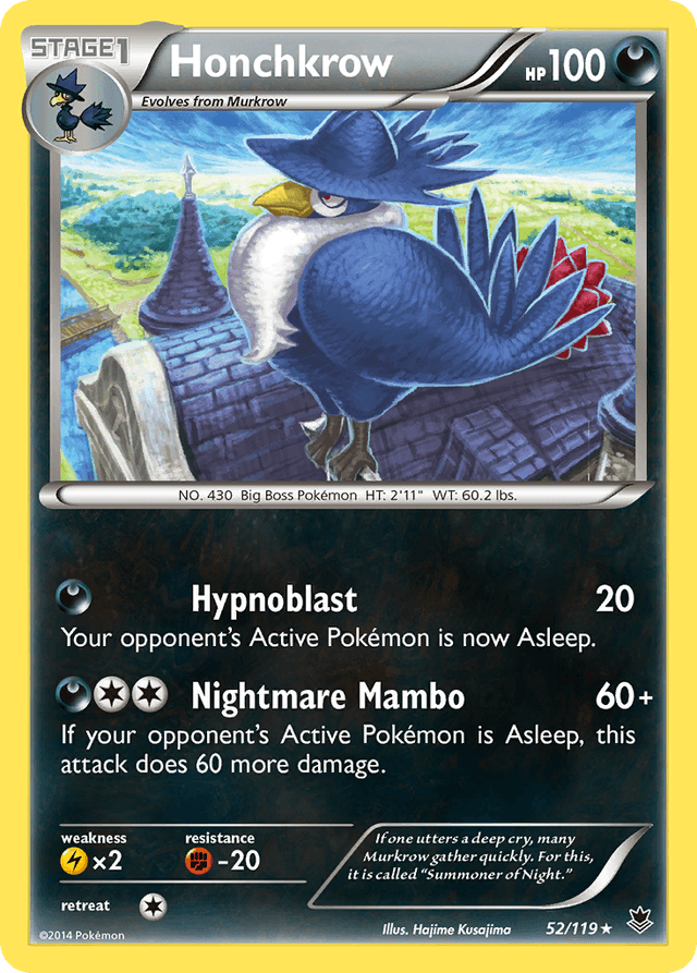 Carta Honchkrow 52/119 do set Phantom Forces — Pokémon TCG | Bynx