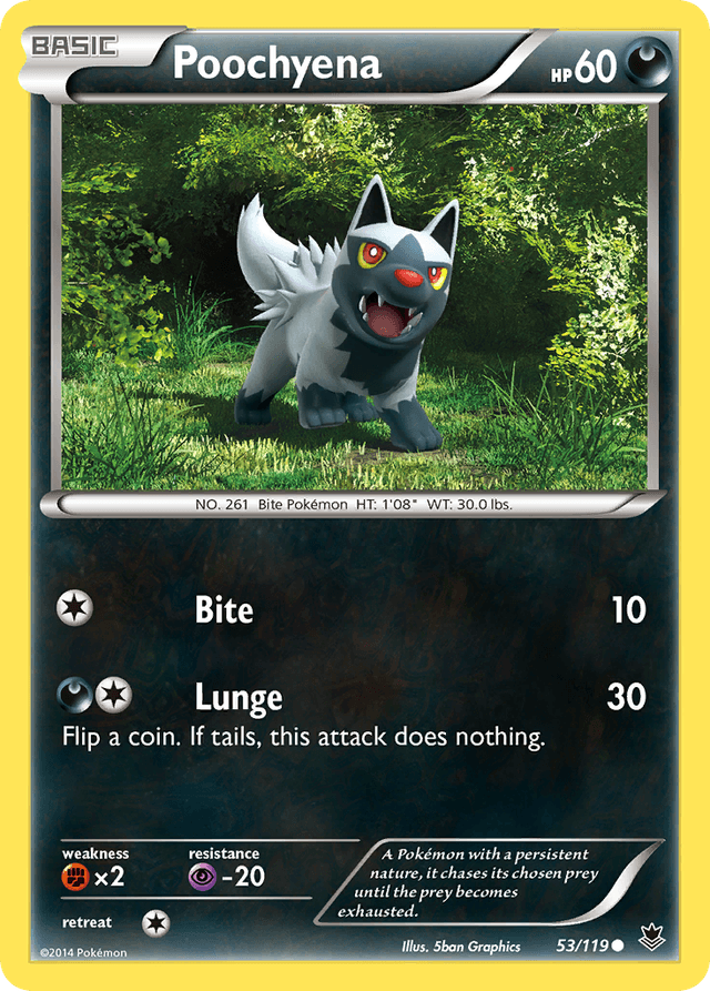 Carta Poochyena 53/119 do set Phantom Forces — Pokémon TCG | Bynx