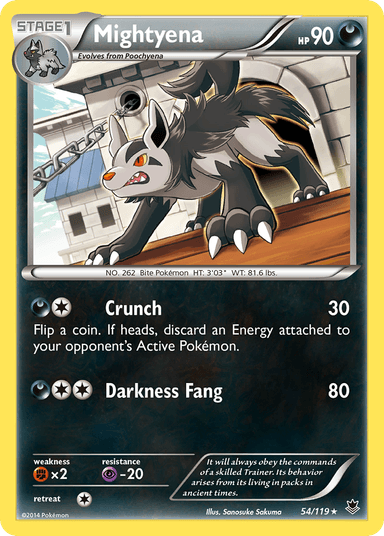 Carta Mightyena 54/119 do set Phantom Forces — Pokémon TCG | Bynx
