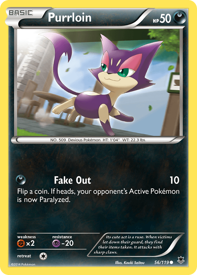 Carta Purrloin 56/119 do set Phantom Forces — Pokémon TCG | Bynx