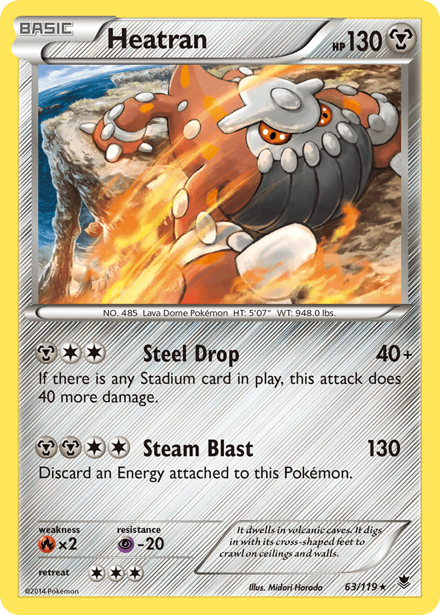 Carta Heatran 63/119 do set Phantom Forces — Pokémon TCG | Bynx