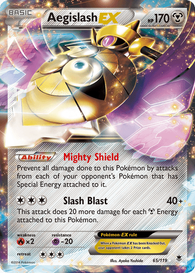 Carta Aegislash-EX 65/119 do set Phantom Forces — Pokémon TCG | Bynx