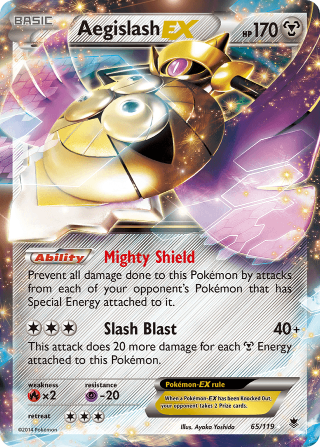 Carta Aegislash-EX 65/119 do set Phantom Forces — Pokémon TCG | Bynx