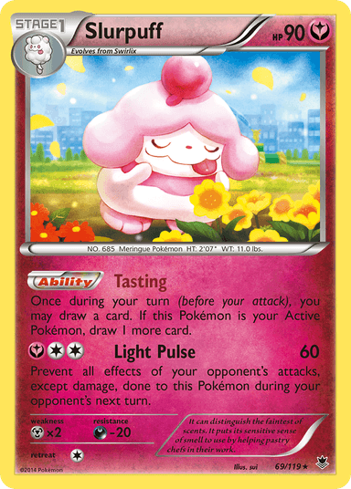 Carta Slurpuff 69/119 do set Phantom Forces — Pokémon TCG | Bynx