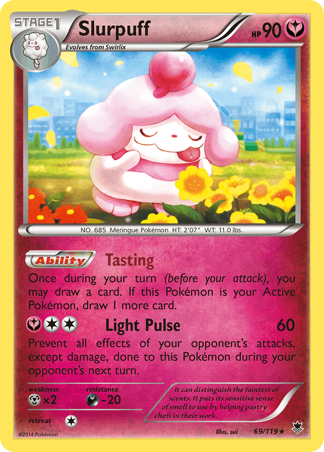 Carta Slurpuff 69/119 do set Phantom Forces — Pokémon TCG | Bynx