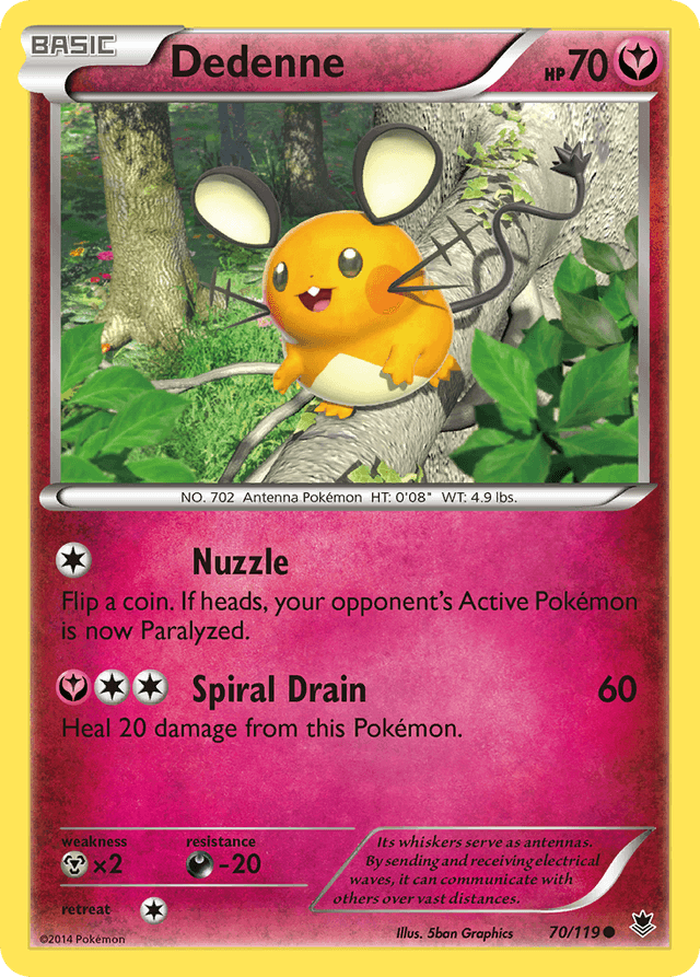 Carta Dedenne 70/119 do set Phantom Forces — Pokémon TCG | Bynx