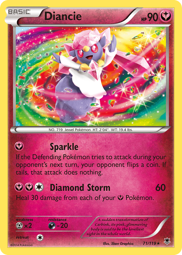 Carta Diancie 71/119 do set Phantom Forces — Pokémon TCG | Bynx