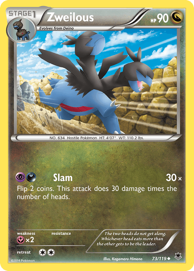 Carta Zweilous 73/119 do set Phantom Forces — Pokémon TCG | Bynx