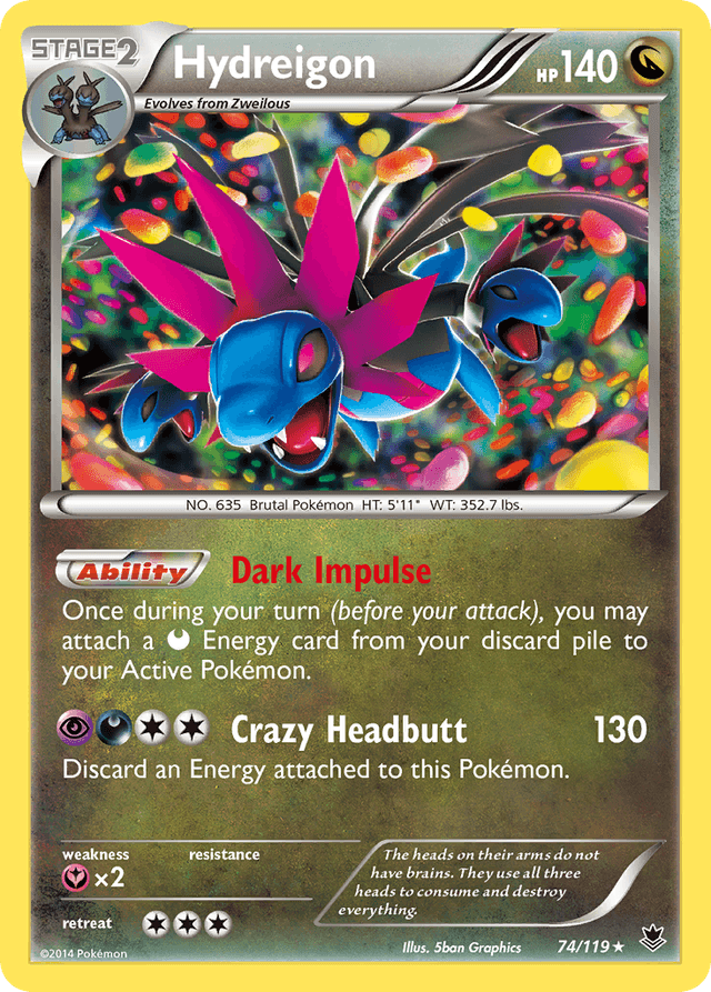 Carta Hydreigon 74/119 do set Phantom Forces — Pokémon TCG | Bynx