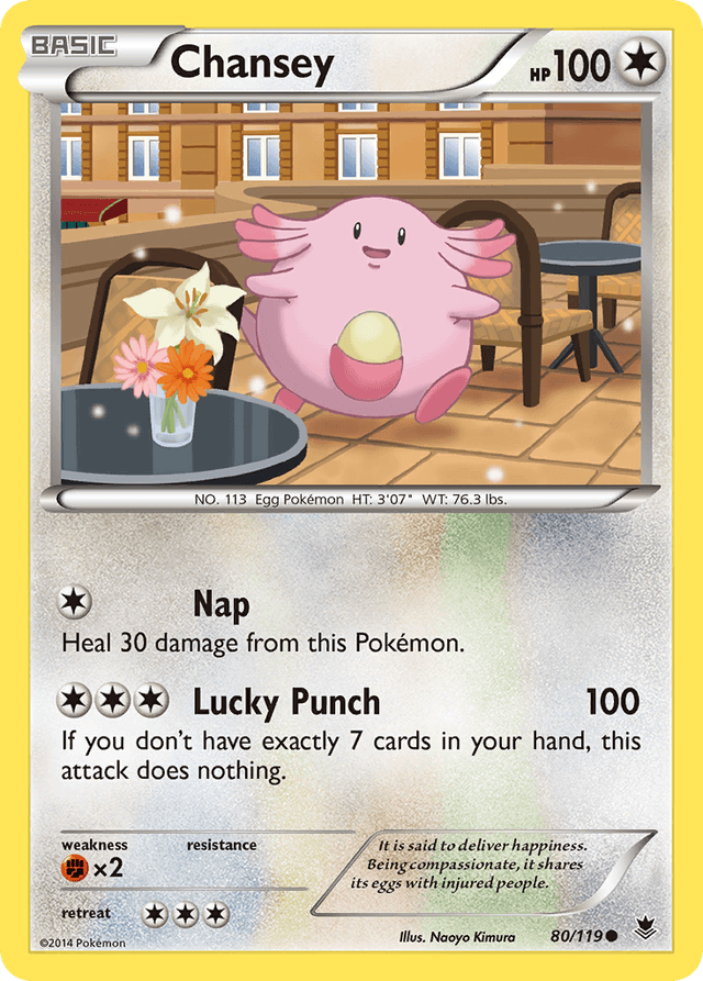Carta Chansey 80/119 do set Phantom Forces — Pokémon TCG | Bynx