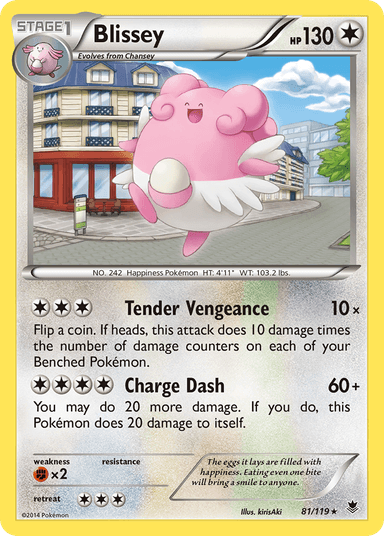 Carta Blissey 81/119 do set Phantom Forces — Pokémon TCG | Bynx