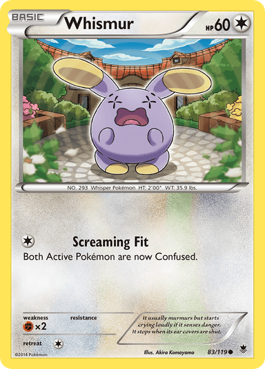 Carta Whismur 83/119 do set Phantom Forces — Pokémon TCG | Bynx