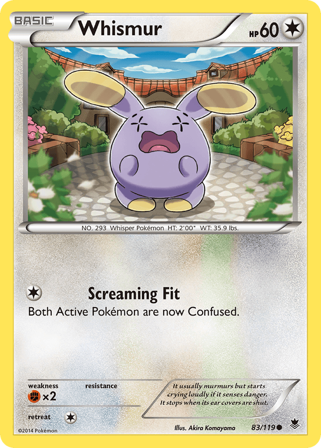 Carta Whismur 83/119 do set Phantom Forces — Pokémon TCG | Bynx