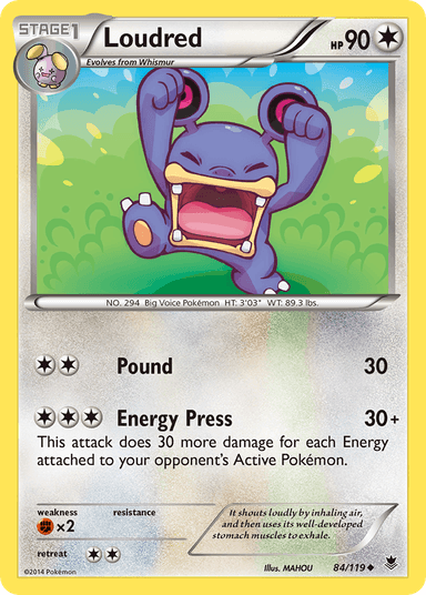 Carta Loudred 84/119 do set Phantom Forces — Pokémon TCG | Bynx