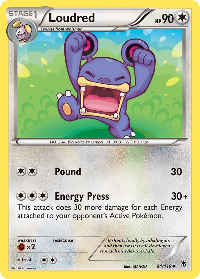 Carta Loudred 84/119 do set Phantom Forces — Pokémon TCG | Bynx