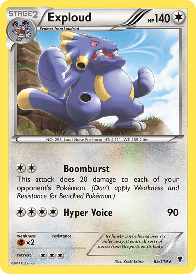 Carta Exploud 85/119 do set Phantom Forces — Pokémon TCG | Bynx
