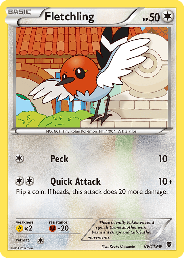 Carta Fletchling 89/119 do set Phantom Forces — Pokémon TCG | Bynx