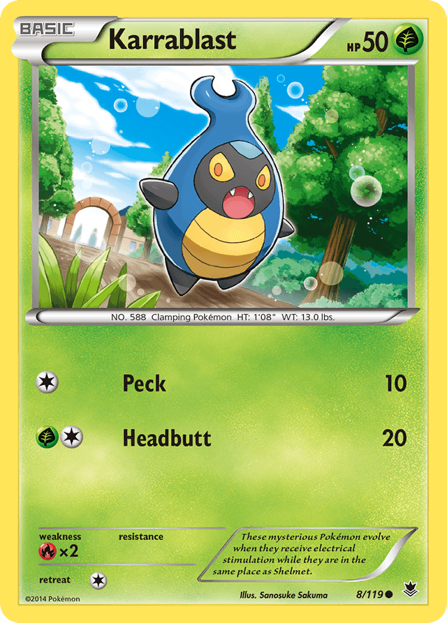 Carta Karrablast 8/119 do set Phantom Forces — Pokémon TCG | Bynx