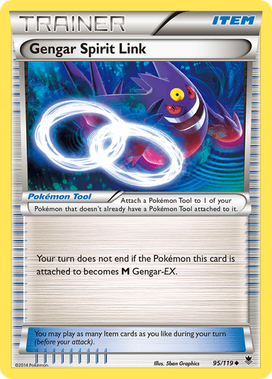 Carta Gengar Spirit Link 95/119 do set Phantom Forces — Pokémon TCG | Bynx