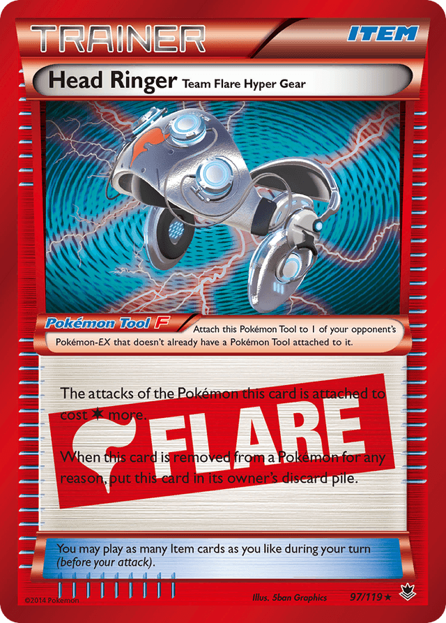 Carta Head Ringer Team Flare Hyper Gear 97/119 do set Phantom Forces — Pokémon TCG | Bynx