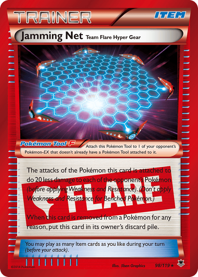 Carta Jamming Net Team Flare Hyper Gear 98/119 do set Phantom Forces — Pokémon TCG | Bynx