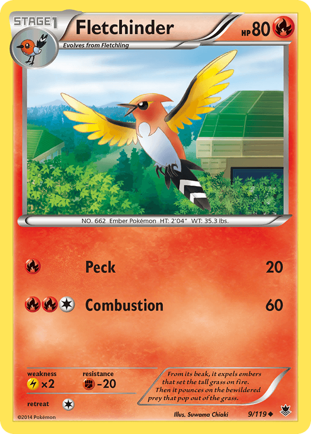 Carta Fletchinder 9/119 do set Phantom Forces — Pokémon TCG | Bynx