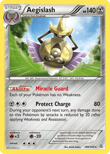 Carta Aegislash 100/160 do set Primal Clash — Pokémon TCG | Bynx