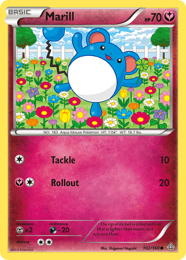 Carta Marill 102/160 do set Primal Clash — Pokémon TCG | Bynx