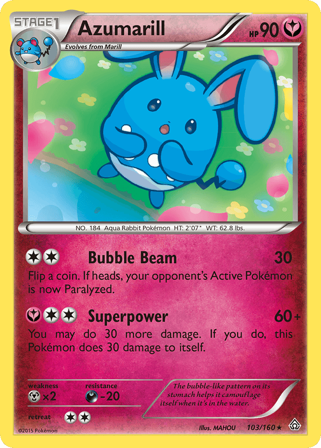 Carta Azumarill 103/160 do set Primal Clash — Pokémon TCG | Bynx