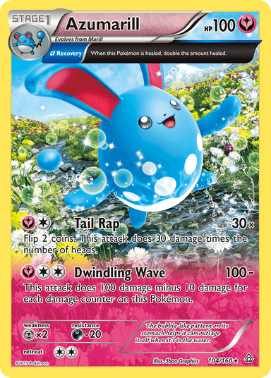 Carta Azumarill 104/160 do set Primal Clash — Pokémon TCG | Bynx