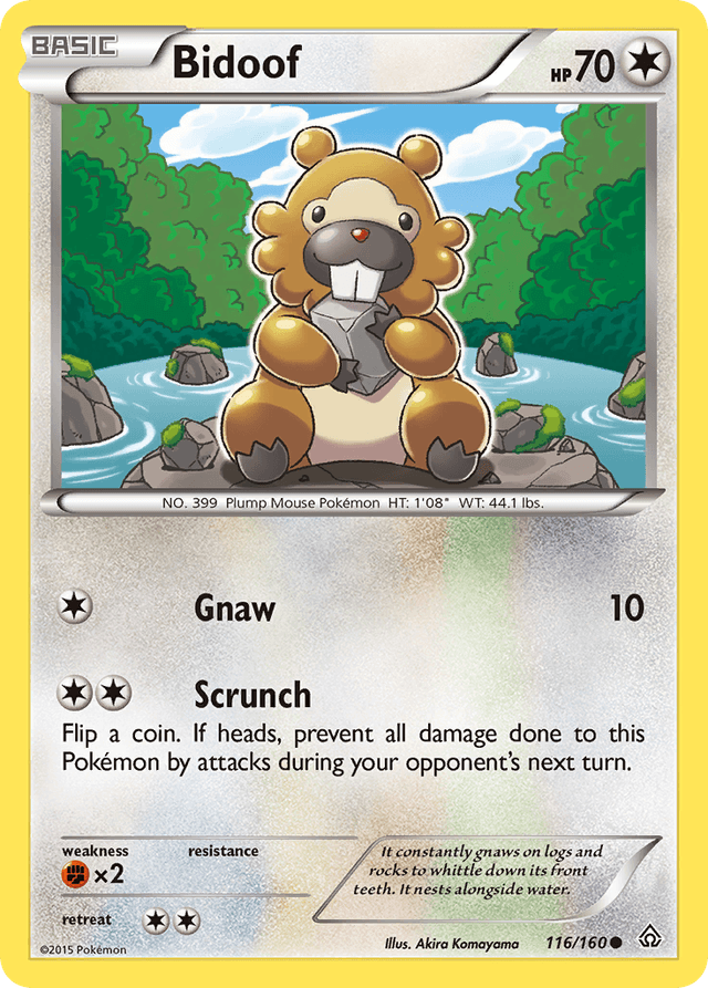 Carta Bidoof 116/160 do set Primal Clash — Pokémon TCG | Bynx