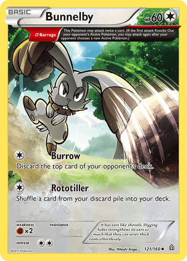 Carta Bunnelby 121/160 do set Primal Clash — Pokémon TCG | Bynx