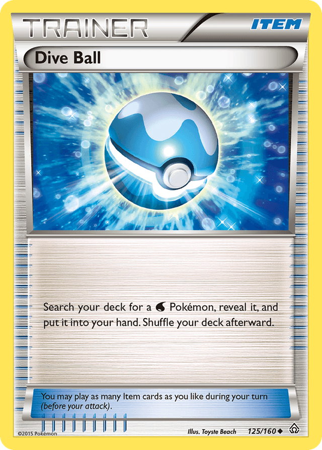 Carta Dive Ball 125/160 do set Primal Clash — Pokémon TCG | Bynx