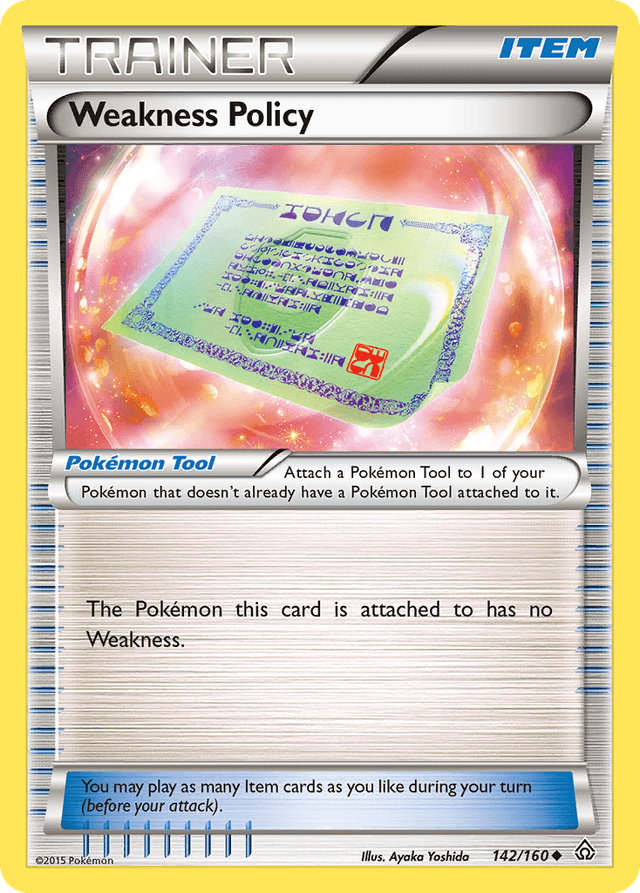 Carta Weakness Policy 142/160 do set Primal Clash — Pokémon TCG | Bynx