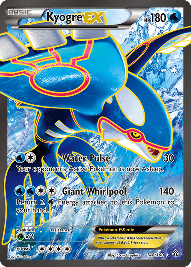 Carta Kyogre-EX 148/160 do set Primal Clash — Pokémon TCG | Bynx