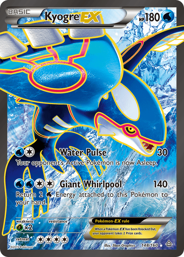 Carta Kyogre-EX 148/160 do set Primal Clash — Pokémon TCG | Bynx