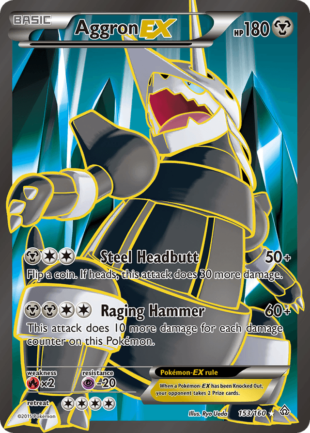 Carta Aggron-EX 153/160 do set Primal Clash — Pokémon TCG | Bynx