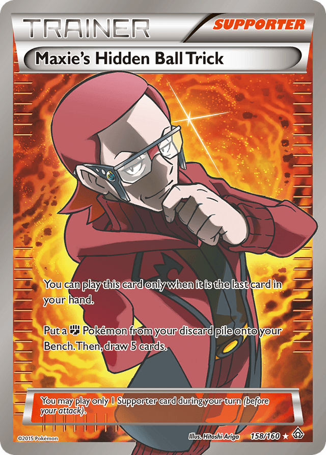 Carta Maxie's Hidden Ball Trick 158/160 do set Primal Clash — Pokémon TCG | Bynx