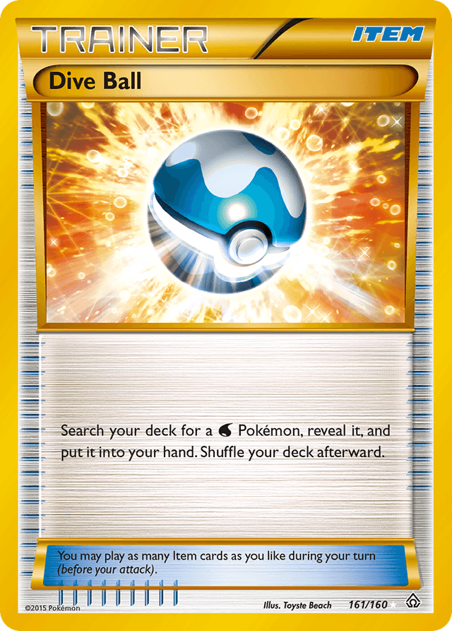 Carta Dive Ball 161/160 do set Primal Clash — Pokémon TCG | Bynx