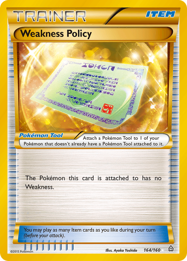 Carta Weakness Policy 164/160 do set Primal Clash — Pokémon TCG | Bynx
