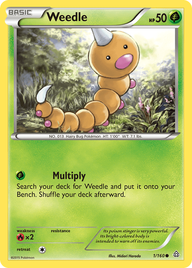 Carta Weedle 1/160 do set Primal Clash — Pokémon TCG | Bynx