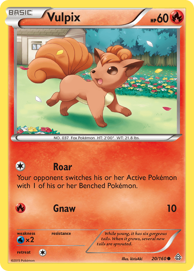 Carta Vulpix 20/160 do set Primal Clash — Pokémon TCG | Bynx