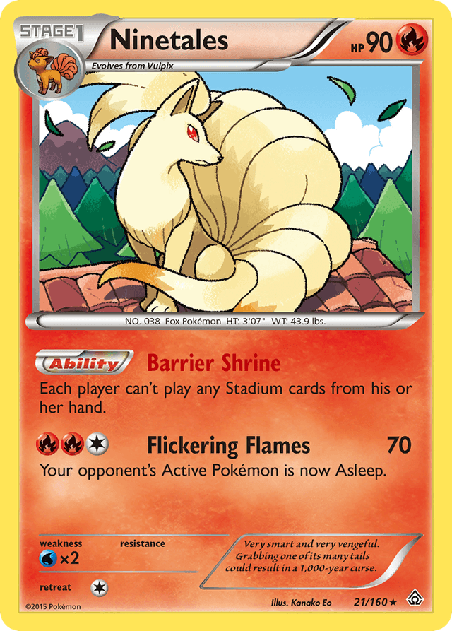 Carta Ninetales 21/160 do set Primal Clash — Pokémon TCG | Bynx