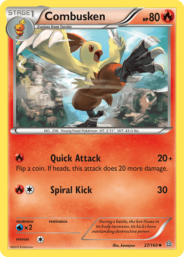 Carta Combusken 27/160 do set Primal Clash — Pokémon TCG | Bynx