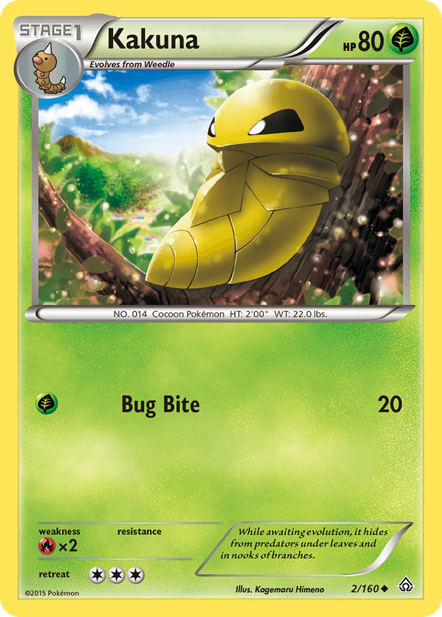 Carta Kakuna 2/160 do set Primal Clash — Pokémon TCG | Bynx